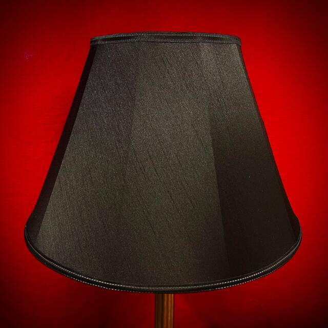 Black Tapered Drum Lampshade Handmade Ceiling & Table Lamp Shade - image 1