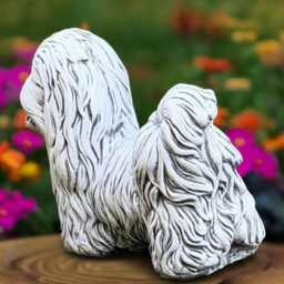 Realistic Shih Tzu Statue Concrete Dog Sculpture Outdoor Figurine Cement Ornament Memorial Pet Decor Handmade Art - thumbnail 4