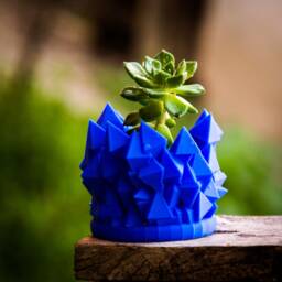 Abstract Succulent Planter, Asymmetric Air Plant Pot, Unique Garden&office Decor, Small Cactus Planter - thumbnail 2