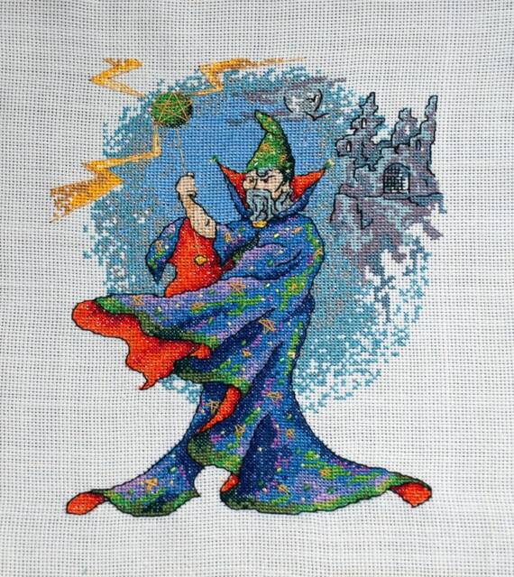 Wall Embroidery Art, Cross Stitched Canvas, Fantasy Embroidered Hanging Home D??cor, Welcoming Gift, Housewarming Gift - image 1