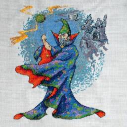 Wall Embroidery Art, Cross Stitched Canvas, Fantasy Embroidered Hanging Home D??cor, Welcoming Gift, Housewarming Gift - thumbnail 2