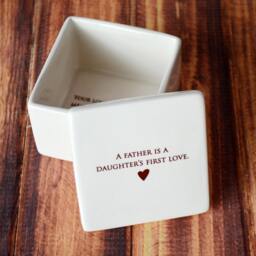 A Father Is A Daughter's First Love - For Dad Personalized Wedding Day Gift Deep Square Keepsake Box Of The Bride Present - thumbnail 2