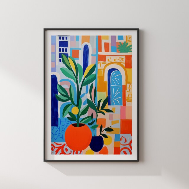Mediterranean Mosaic Wall Art Print - Inspired By Italy, Greece, Spain, Morocco, France