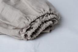 Natural Linen Fitted Sheet, Soft Washed Bedding - Deep Pocket Bed Sheet European Linens