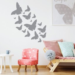 Butterfly Wall Stencil Set Reusable Plastic Template, Kids Room Decor - thumbnail 3