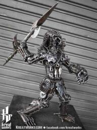 Metal Sculpture - Spearman Hunter - Medium Item - thumbnail 1