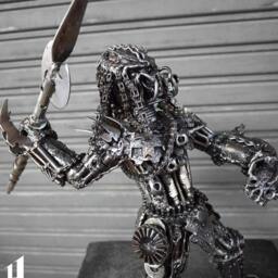 Metal Sculpture - Spearman Hunter - Medium Item - thumbnail 2