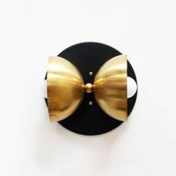Brass & Black Mid Century Double Sconce Light Gold Vanity Lighting Living Room Modern Lamp - thumbnail 3