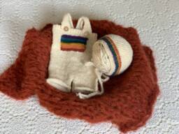 Boy Rustic Rainbow Romper Newborn Photo Props Baby Rust Mustard Teal Photography Blanket