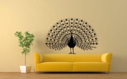 Wall Art Peacock Showing Its Beautiful Feathers Picture Print On Canvas For Modern Home Bedroom Decoration Diy Stickers Decals Vg110 - thumbnail 1