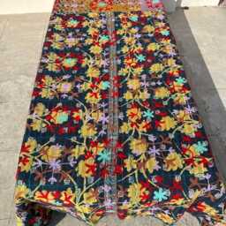 Soft Cotton Kantha Suzani Quilt Handmade Throw Blanket - thumbnail 2