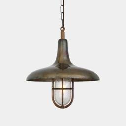 Mira Brass/Glass Nautical Pendant Light 12.2'' - 31cm Ip65 - thumbnail 2