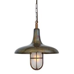 Mira Brass/Glass Nautical Pendant Light 12.2'' - 31cm Ip65 - thumbnail 3