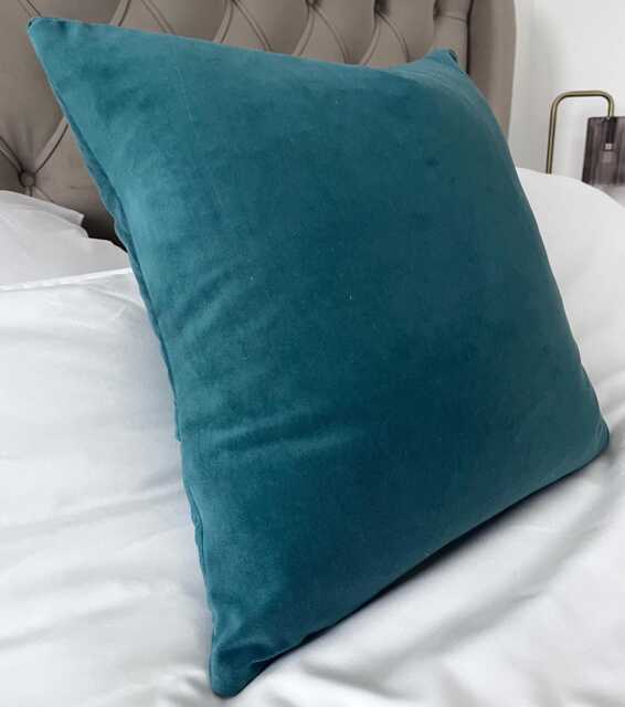 Teal Velvet Cushion Cover, Luxury Decorative Pillow, Modern Home Decor - image 1