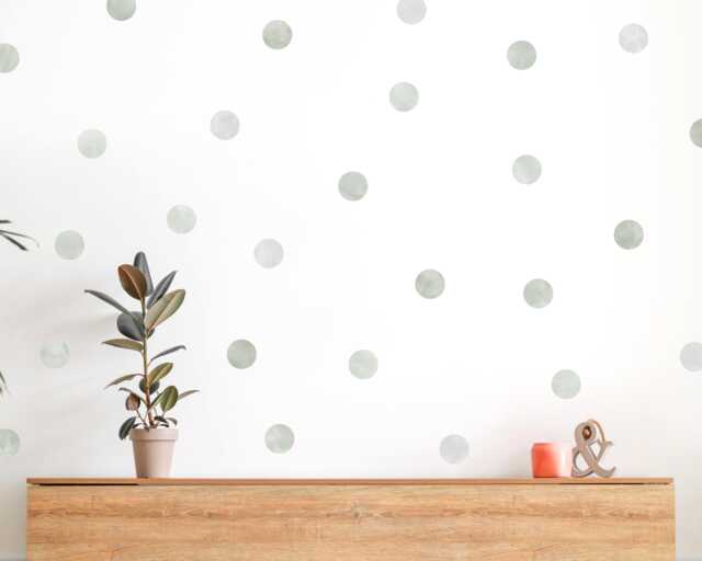 Green Watercolor Polka Dot Wall Decals Sage Nursery Decor by Etsy ...