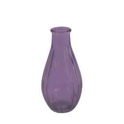 Vintage Fluted Glass Bud Vase 14cm - Colour Choice Wedding Event Table Centrepiece Flower Displays - thumbnail 3