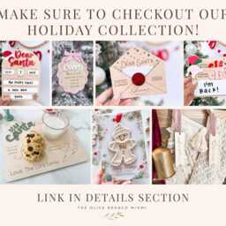 Santa Please Stop Here Ornament, Here For Sign Kids, Stop Here, Personalized Kids Christmas Stocking Tag - thumbnail 4