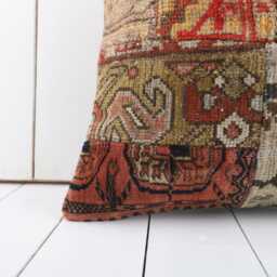 Vintage Turkish Kilim Pillow Cover 16 Inch Anatolian Cushion - thumbnail 2