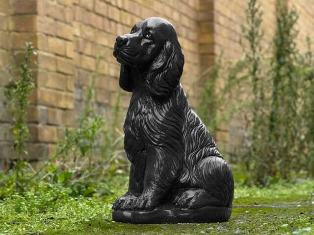 Garden Spaniel Dog Figurine Stone Memorial Cocker Spaniel Custom Decor Animal Ornament Outdoor Statue Lover Gift Yard Art - image 1