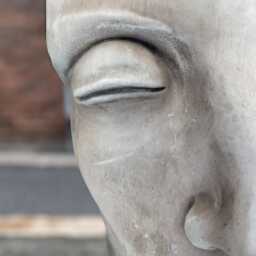 Massive Face Sculpture Abstract Figurine Concrete Head Statue Stone Bust Modern Garden Ornament Outdoor Cement Decor Yard Gift - thumbnail 4
