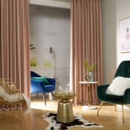 Pair Of Simon Pink Velvet Curtains, Silky Living Room Custom Curtains - thumbnail 4