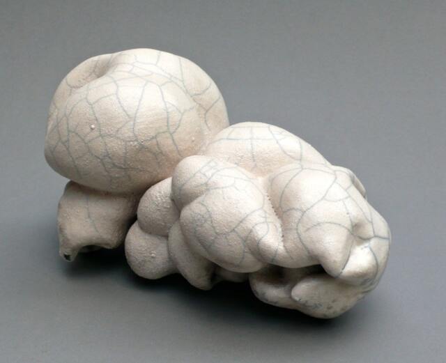 Handmade Ceramic Pit Fired Raku Popcorn Sculpture - image 1