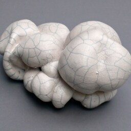 Handmade Ceramic Pit Fired Raku Popcorn Sculpture - thumbnail 4