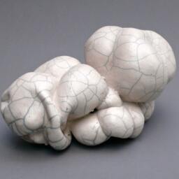 Handmade Ceramic Pit Fired Raku Popcorn Sculpture - thumbnail 2
