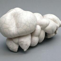 Handmade Ceramic Pit Fired Raku Popcorn Sculpture - thumbnail 3