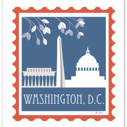 Washington Dc Print, Map, Vertical Dc, Dc Wall Decor, Gift, Nursery, Office Print, Flag, Design, Art -style E8-O-Dc2 - thumbnail 3