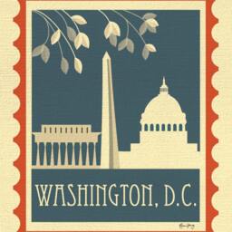 Washington Dc Print, Map, Vertical Dc, Dc Wall Decor, Gift, Nursery, Office Print, Flag, Design, Art -style E8-O-Dc2 - thumbnail 2