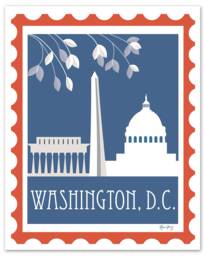 Washington Dc Print, Map, Vertical Dc, Dc Wall Decor, Gift, Nursery, Office Print, Flag, Design, Art -style E8-O-Dc2 - thumbnail 1
