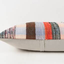 Handwoven Kilim Lumbar Pillow Cover Turkish Wool Cushion - 12x24 - thumbnail 4
