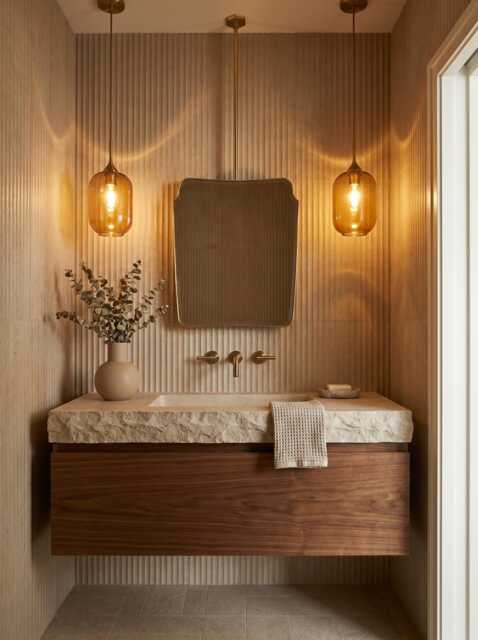 Suspended Rectangle Brass Mirror - Ceiling Hanging - image 1