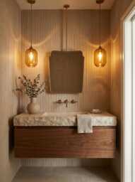 Suspended Rectangle Brass Mirror - Ceiling Hanging