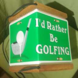 Golf Two Sided Cedar Bird Feeder - I Rather Be Golfing - thumbnail 2
