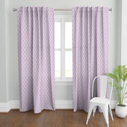 Ogee Curtain Panel - Purple Lavender Lattice Quatrefoil Custom By Willowlanetextiles - thumbnail 2