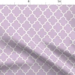 Ogee Curtain Panel - Purple Lavender Lattice Quatrefoil Custom By Willowlanetextiles - thumbnail 4