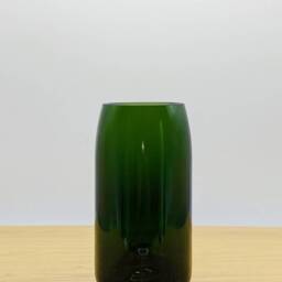 Repurposed Bottles Green Glass Vase For Flowers, 3rd Anniversary Gift Her, Mum Gift, Sustainable Gifts Women, Unique Vases For - thumbnail 3