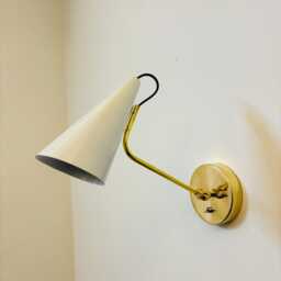 Clemente Single Wall Sconce - Italian Brass Swing Arm Light Stilnovo Style Lamp Mid Century Modern Adjustable - thumbnail 2