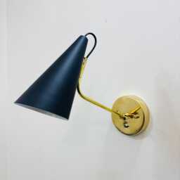Clemente Single Wall Sconce - Italian Brass Swing Arm Light Stilnovo Style Lamp Mid Century Modern Adjustable - thumbnail 3