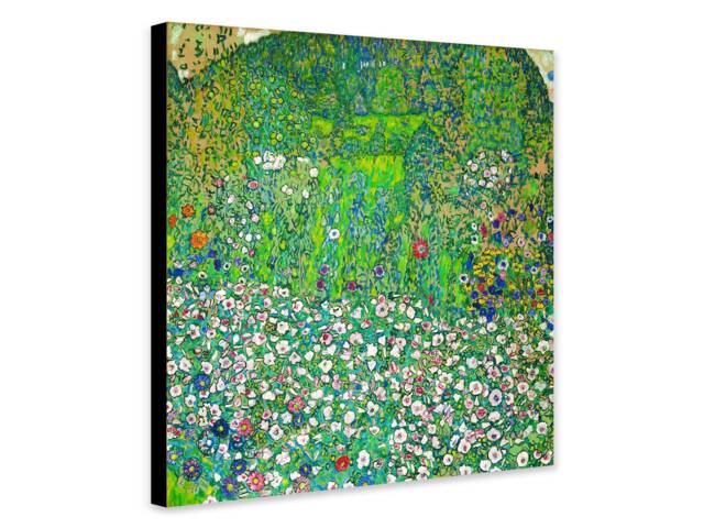 Klimt Garden Landscape Art Print - Abstract Mountain Top, Canvas Or Photo - image 1