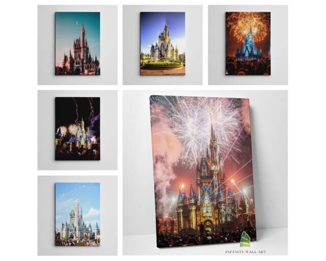Fairytale Castle Canvas Art Children Kids Nursery Wall Print Picture Home Decor - image 1