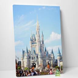 Fairytale Castle Canvas Art Children Kids Nursery Wall Print Picture Home Decor - thumbnail 3