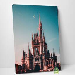 Fairytale Castle Canvas Art Children Kids Nursery Wall Print Picture Home Decor - thumbnail 2