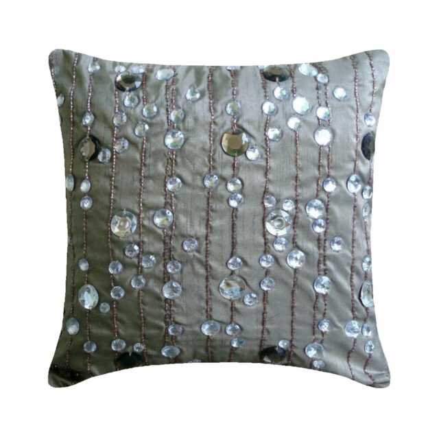 "Decorative Gray European Pillowcase 24""x24""/26""x26" - image 1