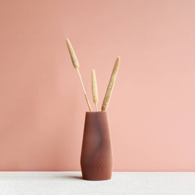 Pink Terracotta Vase Wave - Perfect For Dried Or Fresh Flowers - image 1
