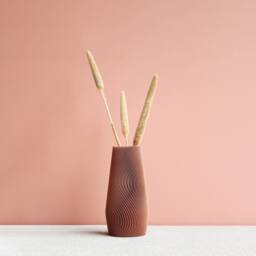 Pink Terracotta Vase Wave - Perfect For Dried Or Fresh Flowers - thumbnail 1