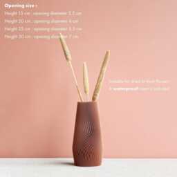 Pink Terracotta Vase Wave - Perfect For Dried Or Fresh Flowers - thumbnail 2