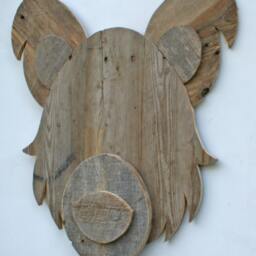 Black Bear - Reclaimed Pallet Wood Wall Art - thumbnail 3